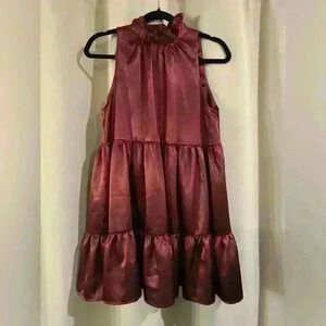 Women’s Halter Burgundy Dress